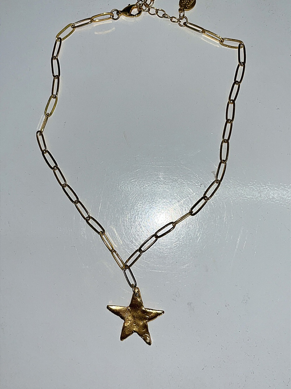 ⭐️ SUSAN SHAW - Star Pendant Paperclip Chain Necklace - Women Jewelry ⭐️